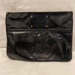 Brand New Marc Jacobs black leather clutch
